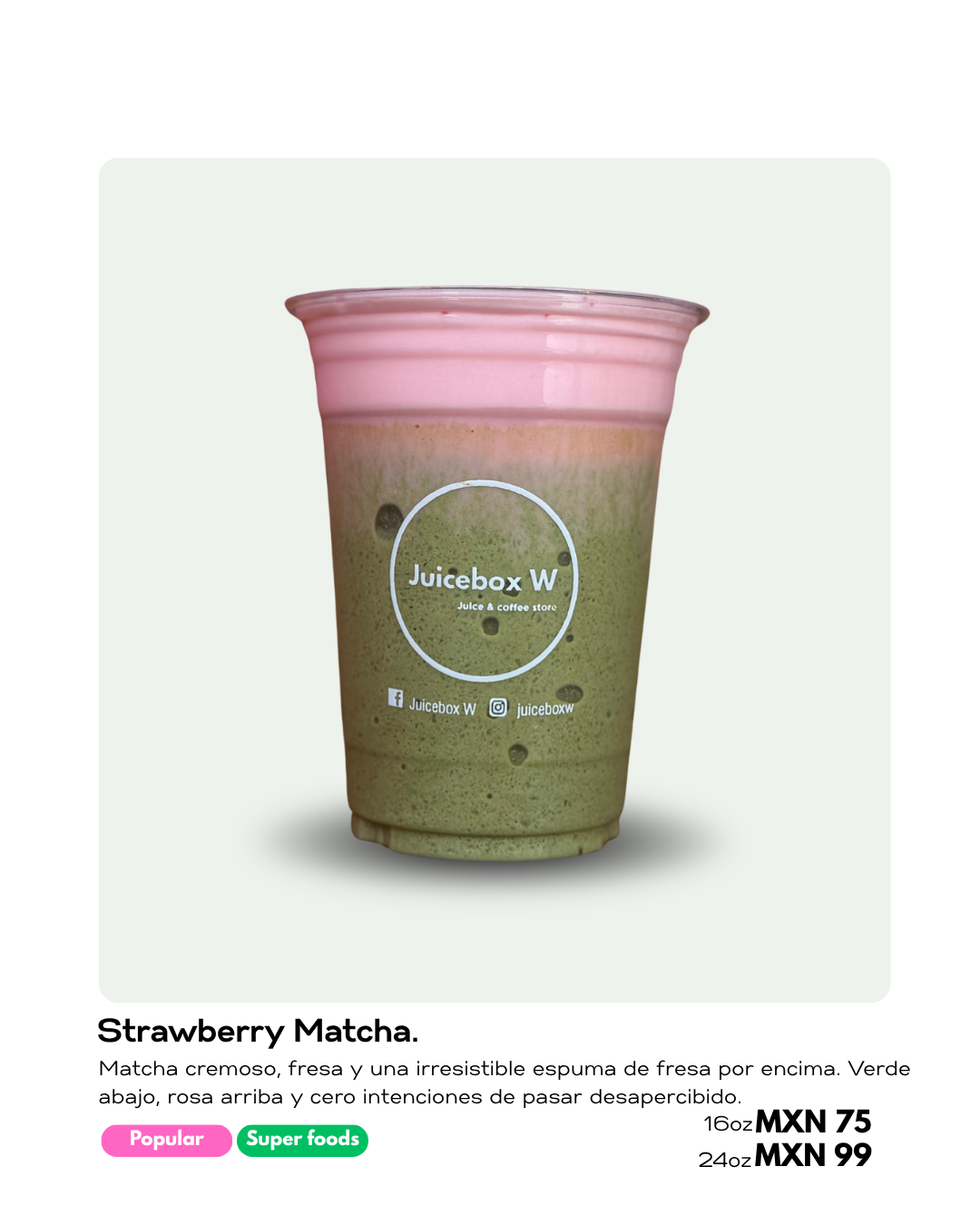 Bebida sin café Juicebox W