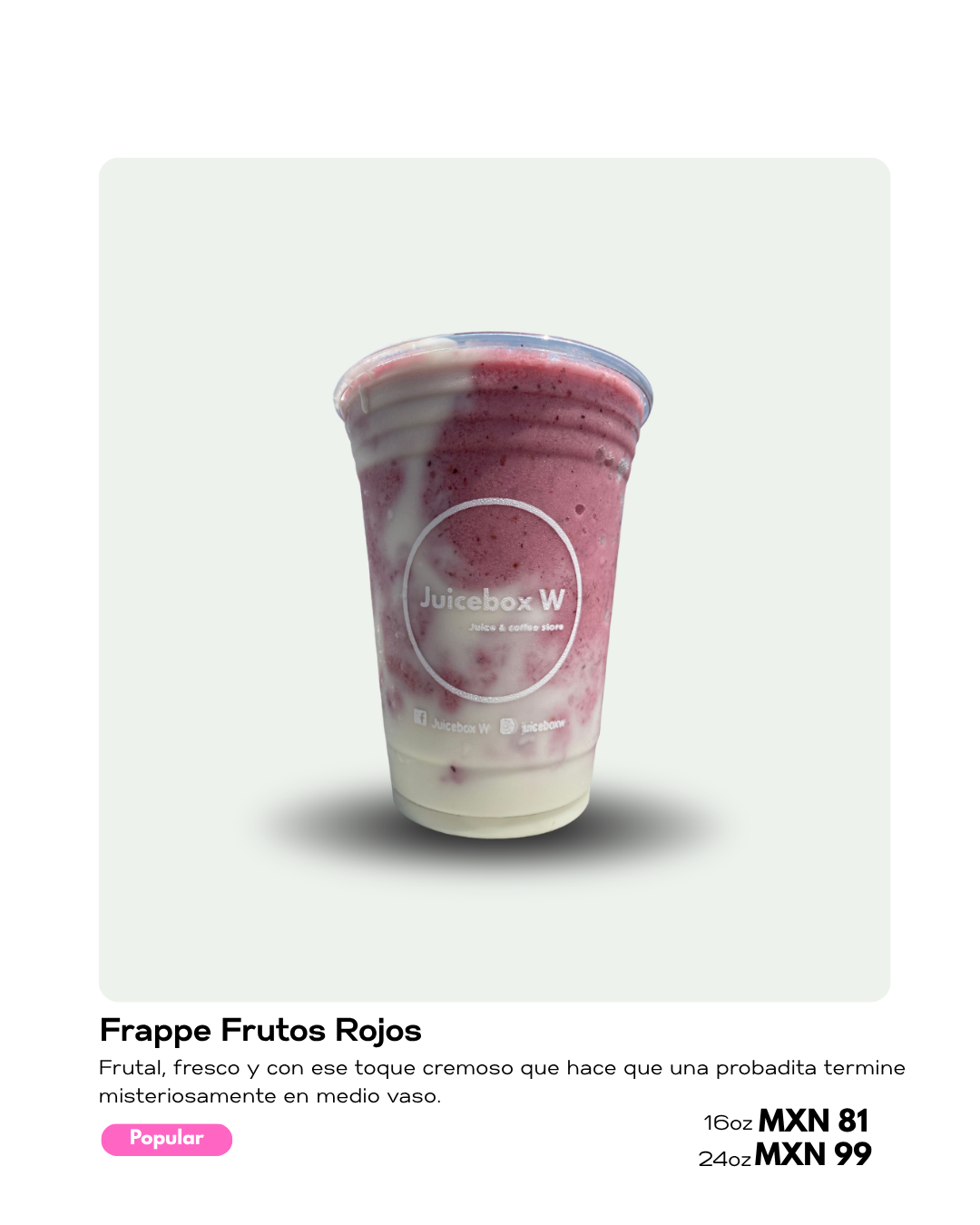 Bebida sin café Juicebox W