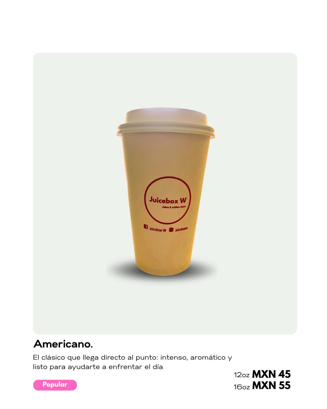 Café caliente Juicebox W