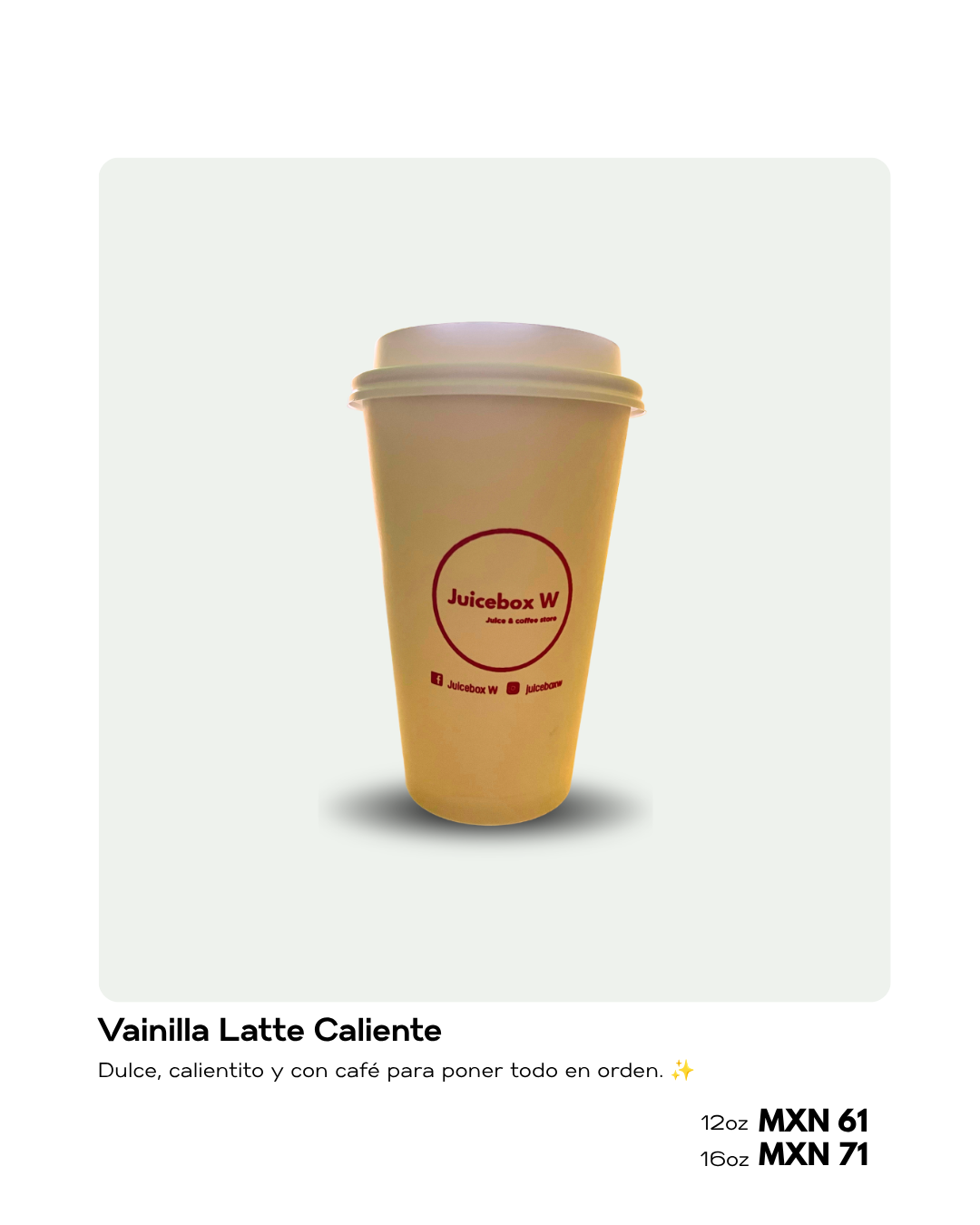 Café caliente Juicebox W