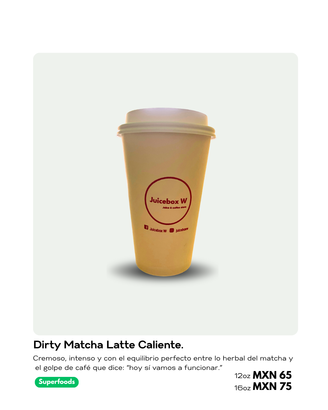 Café caliente Juicebox W