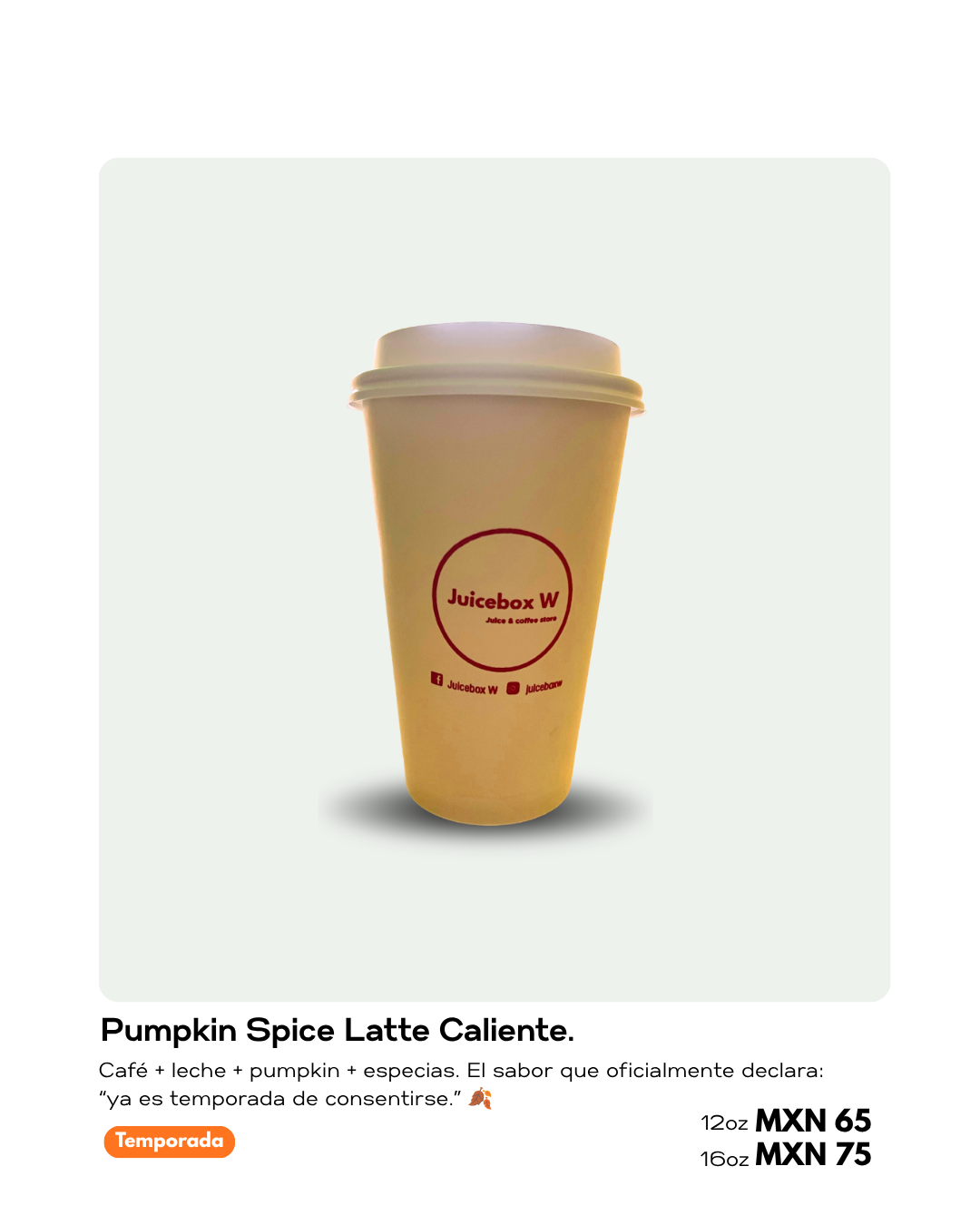 Café caliente Juicebox W